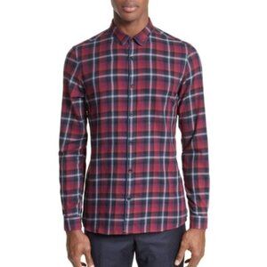 Men's The Kooples Contrast Piping Plaid Sport Shirt